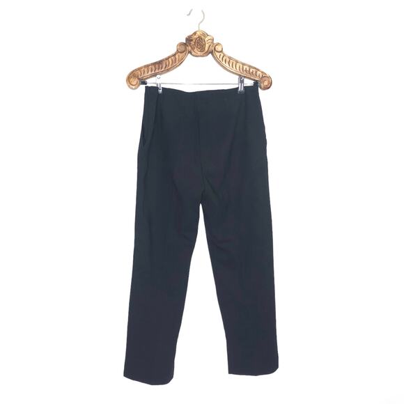 Trina Turk Ankle Pants Black Hem Vent Slit Clean Lines Classic Trouser Slack 10 - Picture 2 of 8